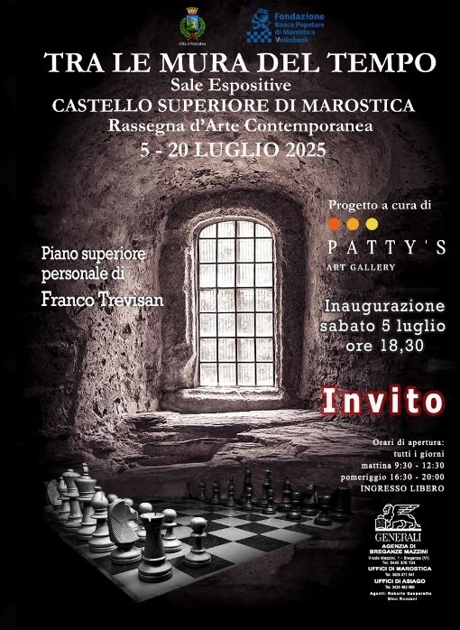 Personale di Franco Trevisan a Marostica dal 5 al 20 luglio 2025 Tra le Mura del Tempo